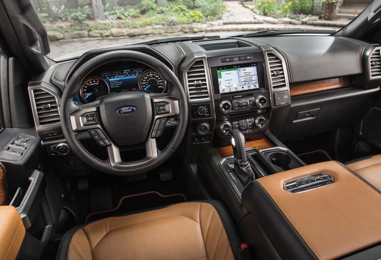 With all the latest in electronics, the fully-equipped Ford F-150 models offer luxury that rivals the top of the line touring sedans and SUVs.