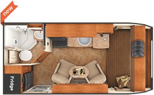 Lance Camper engineers are experts at compact interior floorplans