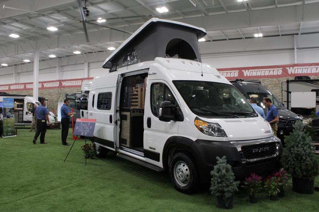 Winnebago Solis van as seen at the elkhart open house.