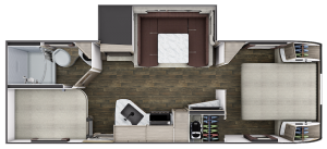 The floorplan for the Lance 2445 travel trailer