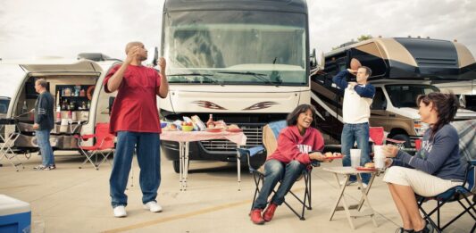 RV Tailgating is a popular North American activity! Photo courtesy Go RVing