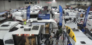 It's the classic Canadian RV show venue - twin hockey areans at the Kitchener Memorial Auditorium - "The Aud"