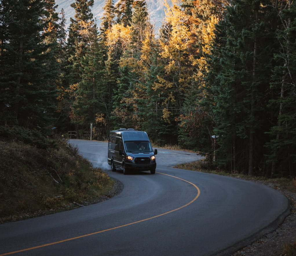 Karma Campervan cruising the scenic routes of the Canadian Rockies