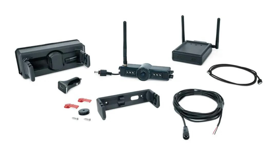 Air Lift Towtal View camera system - mounts and components for wired or wireless operation.