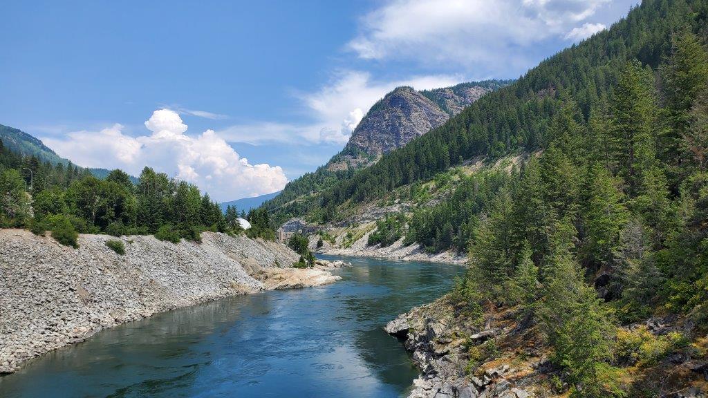 Brilliant Suspension Bridge on Kootenay River Castlegar, Kim Walker