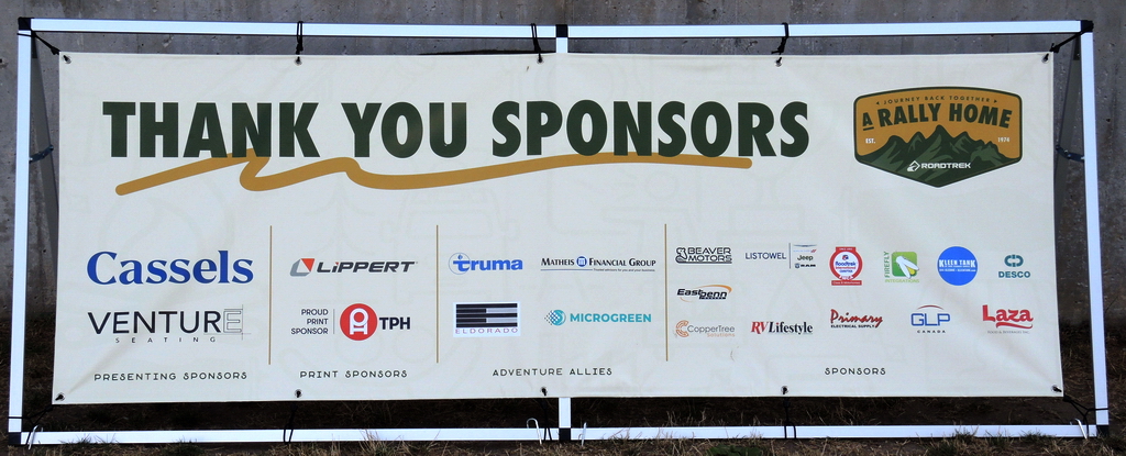 A full range of sponsors contributed to the success of the 50th Anniversary Roadtrek Rally.