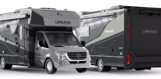 Grand Design RV Lineage class C motorhome, in Midnight Sage