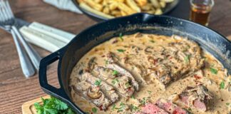 Bison Steak Diane from Maddie and Kiki - The Grillmasters.