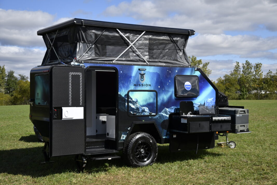 RV Lifestyle Magazine Road Test Teams travel to all of the RV events to check out the latest models - like this Mission Overland trailer, made in Manitoba, Canada.