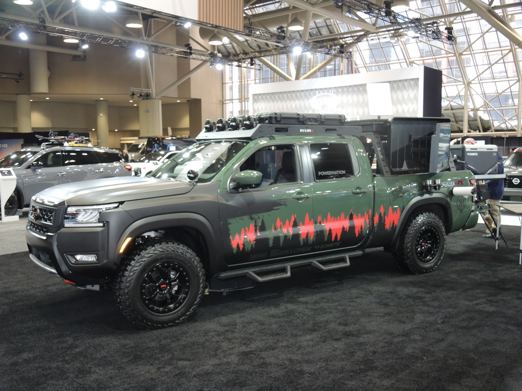 Nissan Canada is celebrating their 60th Anniversary this year - here's a fully equipped Frontier 4x4, complete with a truck load of Dometic outdoor camping products.