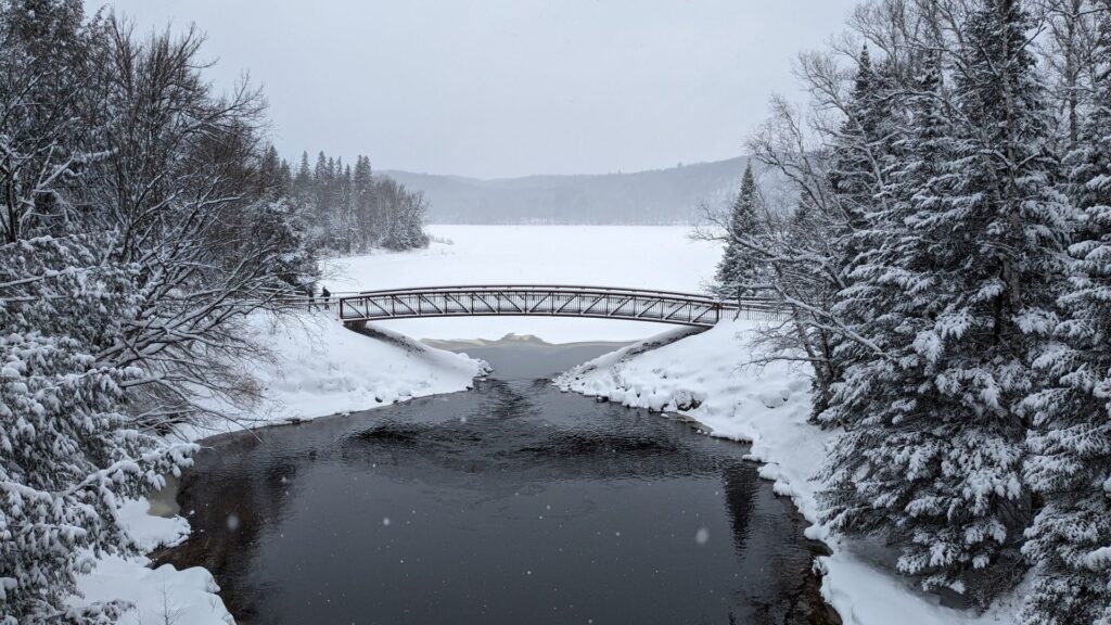 Pedestrian Bridge, Arrowhead Provincial Park, Huntsville, Ontario - photo by Ben Coles