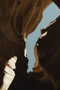 Spectacular rock formations in Antelope Canyon