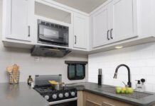 Revive backsplash in Subway White will rejuvenate your RV galley